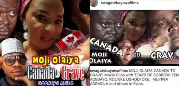 Bayowa Films boss under fire for promoting Moji Olaiya’s ‘Canada To Grave’ DVD